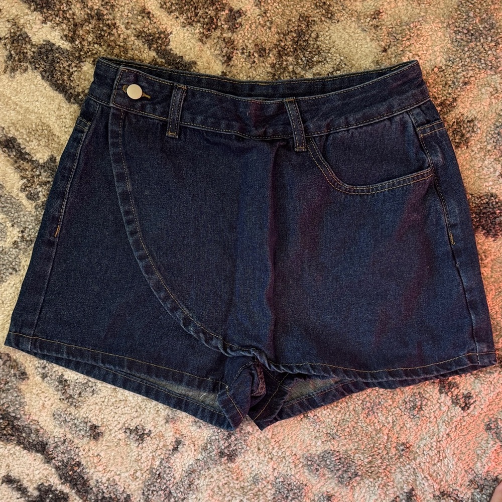 SHEIN Dark Blue Jean Shorts